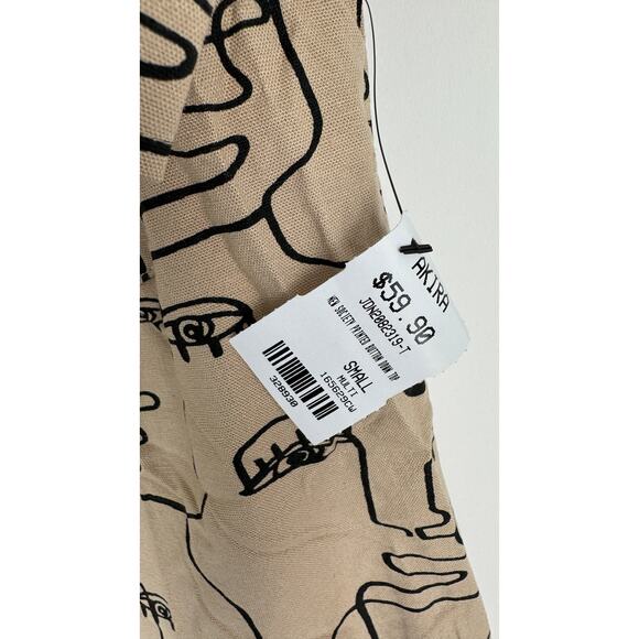 Akira Society Button Up Shirt And Drawstring Pants Women Small Artsy Linen Blend - Picture 8 of 16